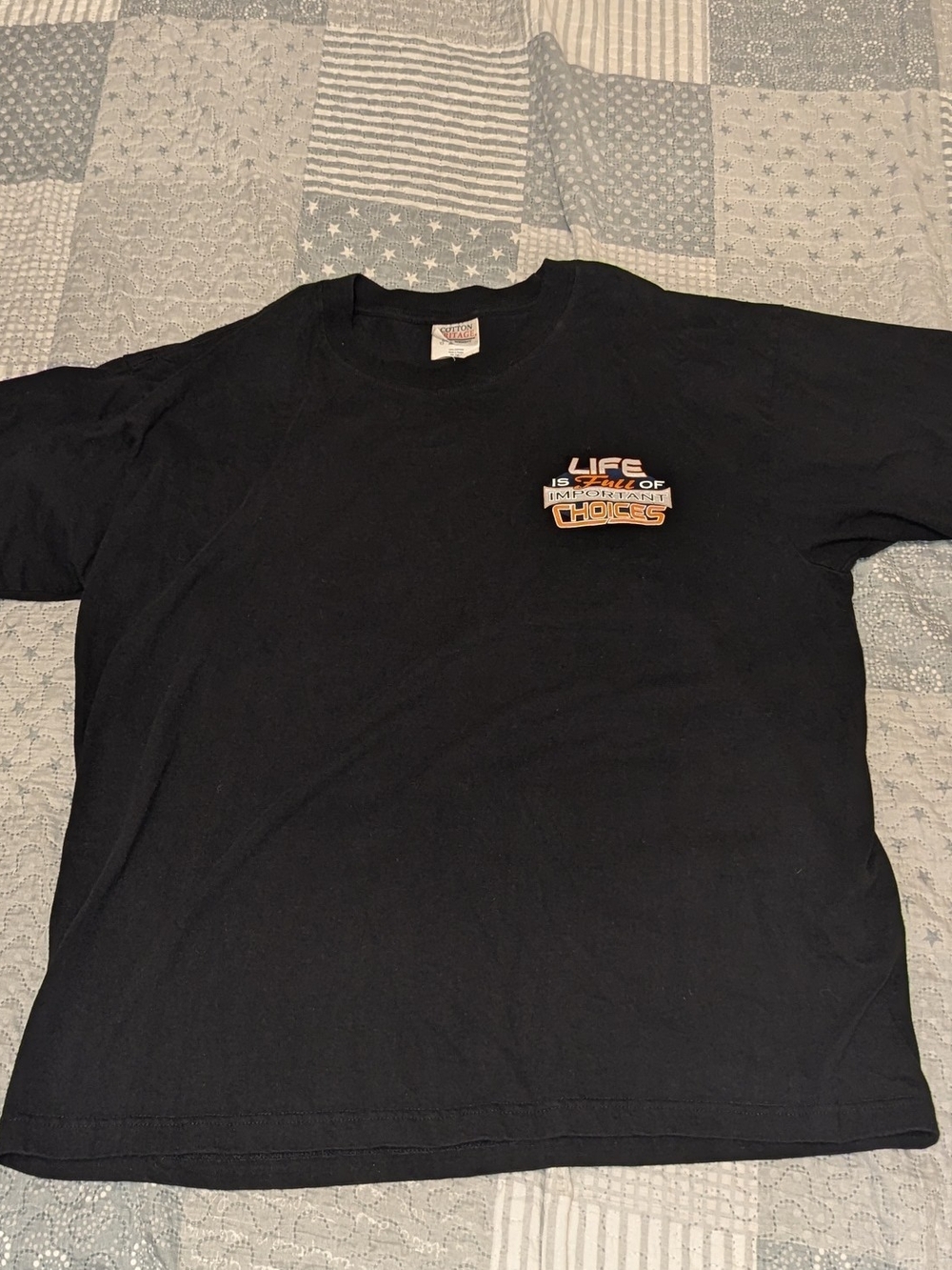 Cotton Heritage Biker Motorcycle Graphic T-Shirt XL Retro Y2K Style